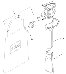 Part Location Diagram of 100-2474 Lawn Boy Bag Assembly